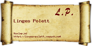 Linges Polett névjegykártya